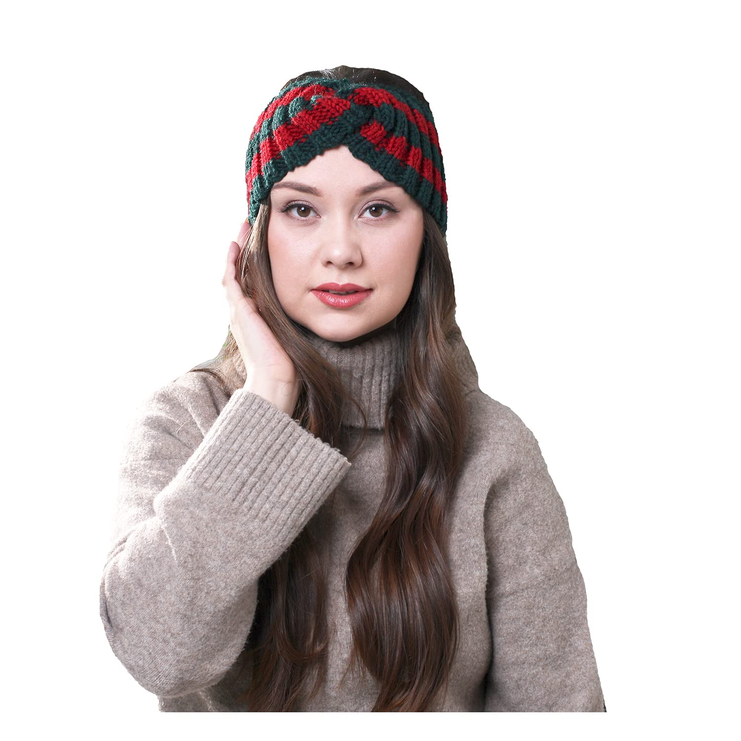 Yili Maizi Chunky Knit Headbands - Braided Winter Ear Warmers for Women