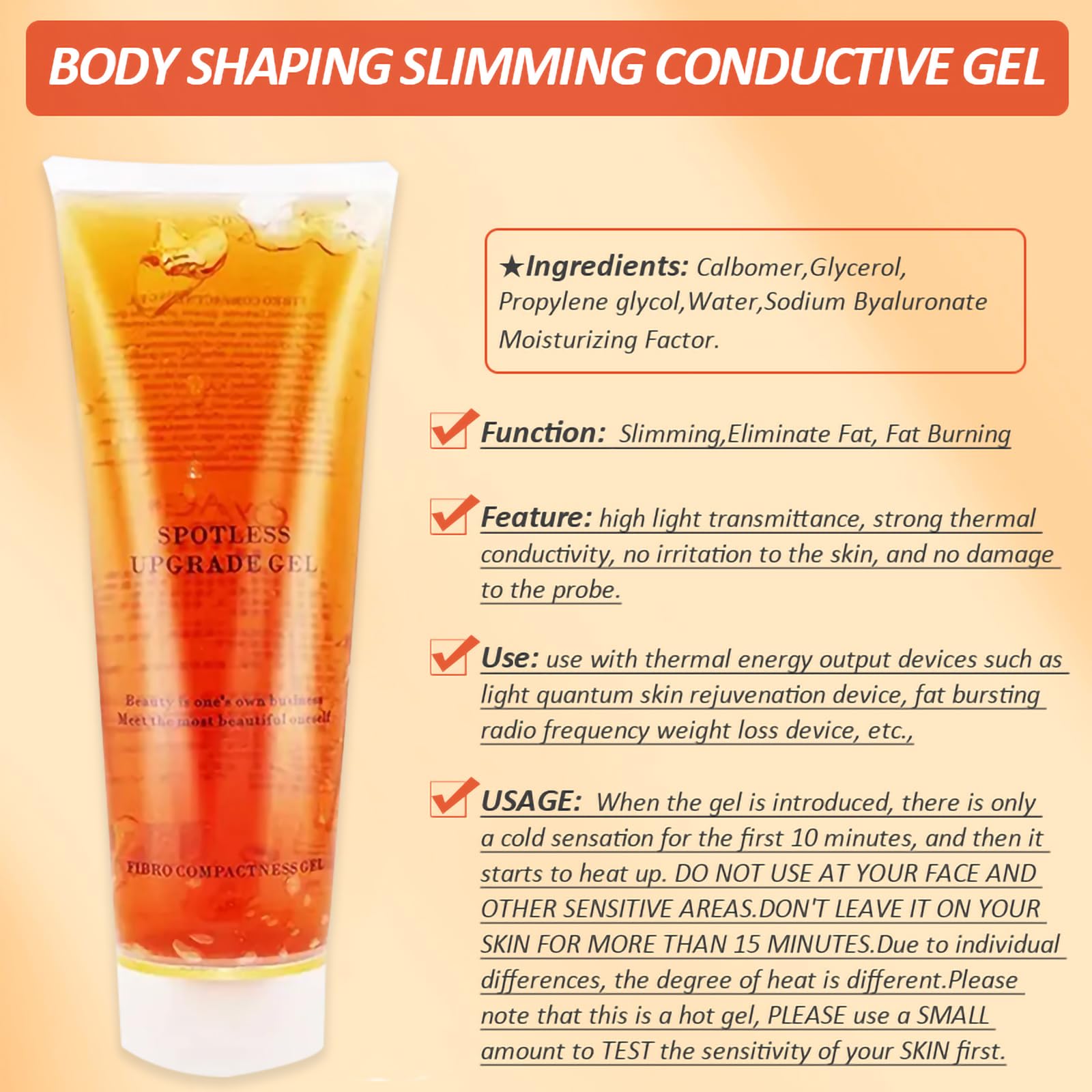 YMEYFAN 3PCS Conductive Gel Set – Cooling, Slimming & Lifting Gels (900ml total)