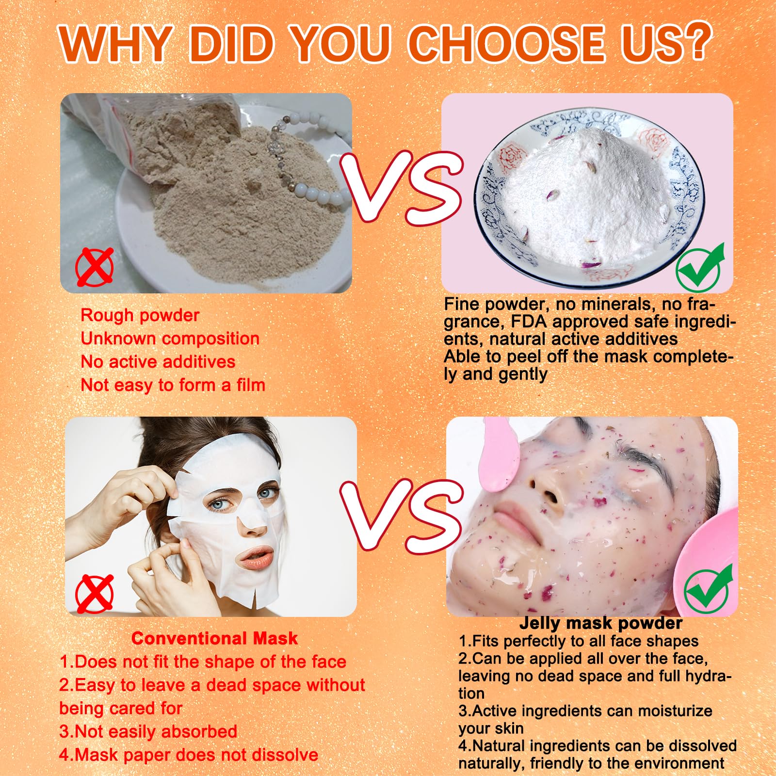 YMEYFAN Jelly Mask for Facials Professional – Vitamin C Jelly Mask Powder for Radiant Skin