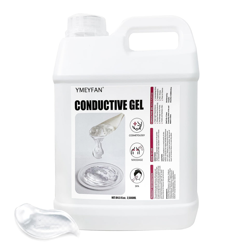 YMEYFAN 2.5L Conductive Gel for Microcurrent, RF & Laser Hair Removal | Hydrating, Sulfate & Phthalate-Free