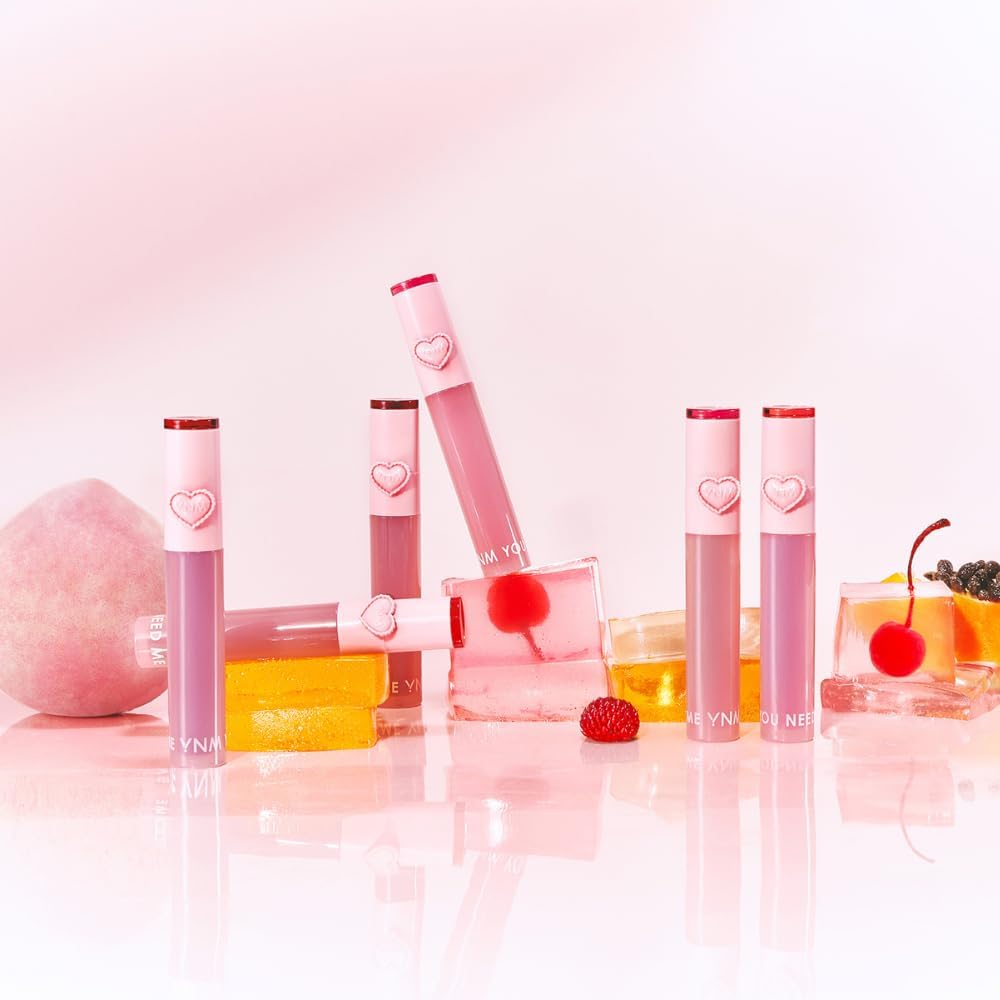 YNM Heart Jelling Tint Plum Jelling — Long-Lasting Lip Tint with Silicone Brush
