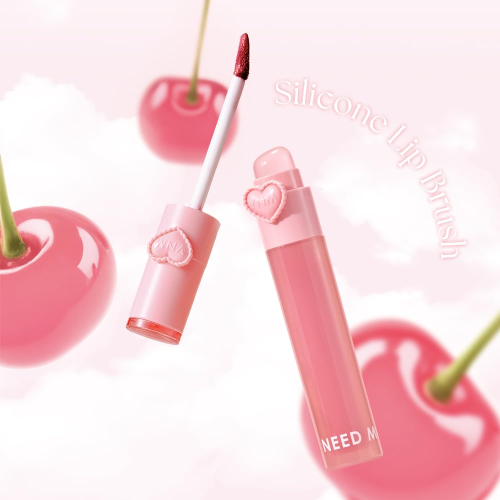 YNM Heart Jelling Tint Plum Jelling — Long-Lasting Lip Tint with Silicone Brush