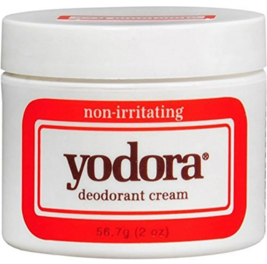 Yodora Deodorant Cream 2 oz (Pack of 2) – Aluminum-Free, Gentle, Long-Lasting Freshness