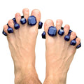 YogaToes Gems for Men – Gel Toe Stretcher & Separator in Metallic Blue | Fits Size 7+
