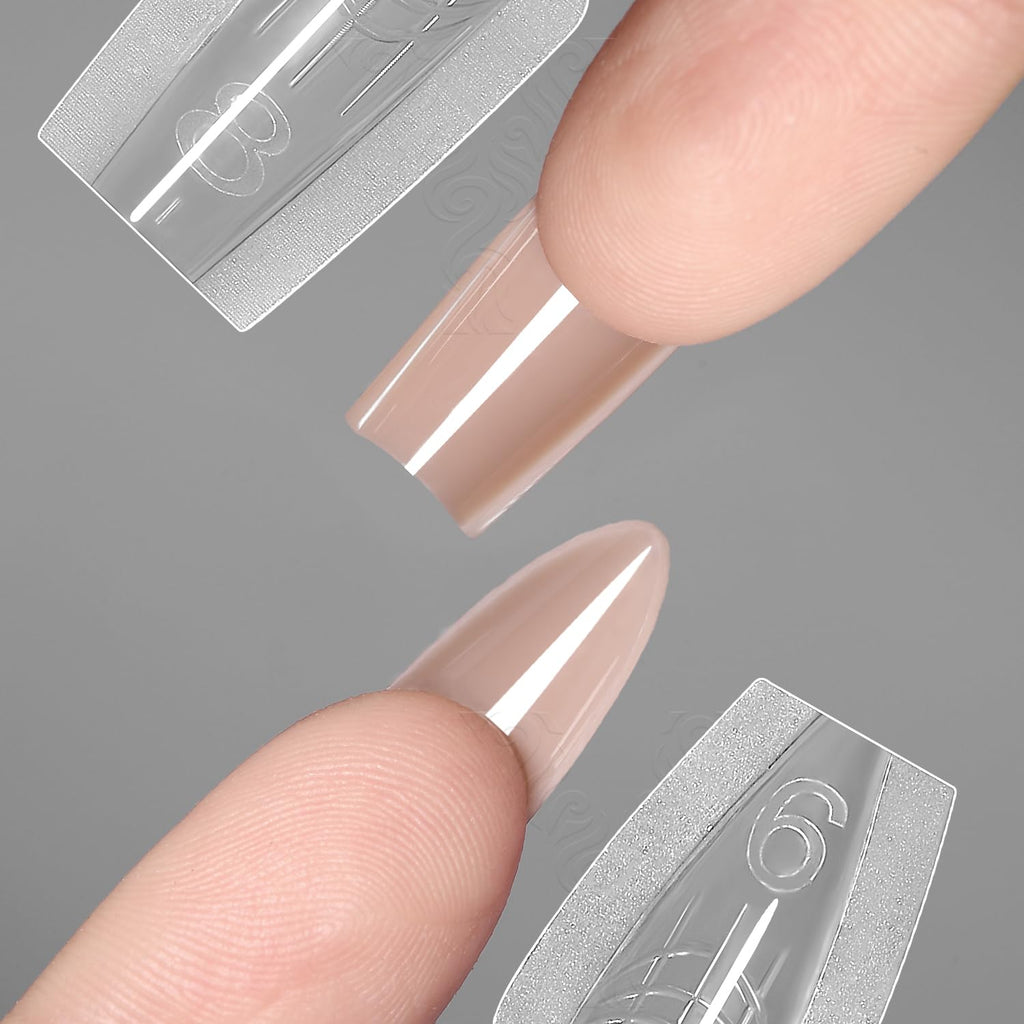 YOKEFELLOW Original Sandwich Nails Dual Forms – 240Pcs, 15 Sizes, Quick Extensions