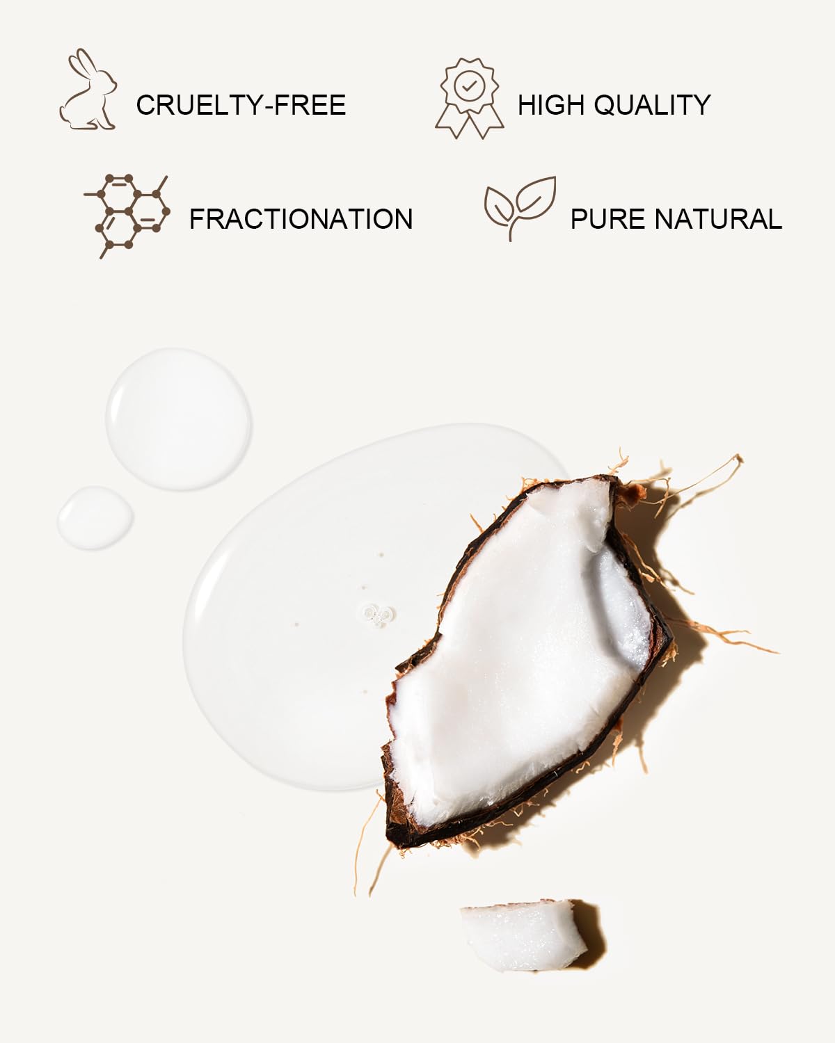 Yoken Fractionated Coconut Oil – 16 oz, Pure & Natural Carrier Oil for Skin, Hair & DIY Beauty