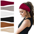 YONUF Fashion Headbands for Women | Wide Headbands, 6-Pack for Yoga & Workout