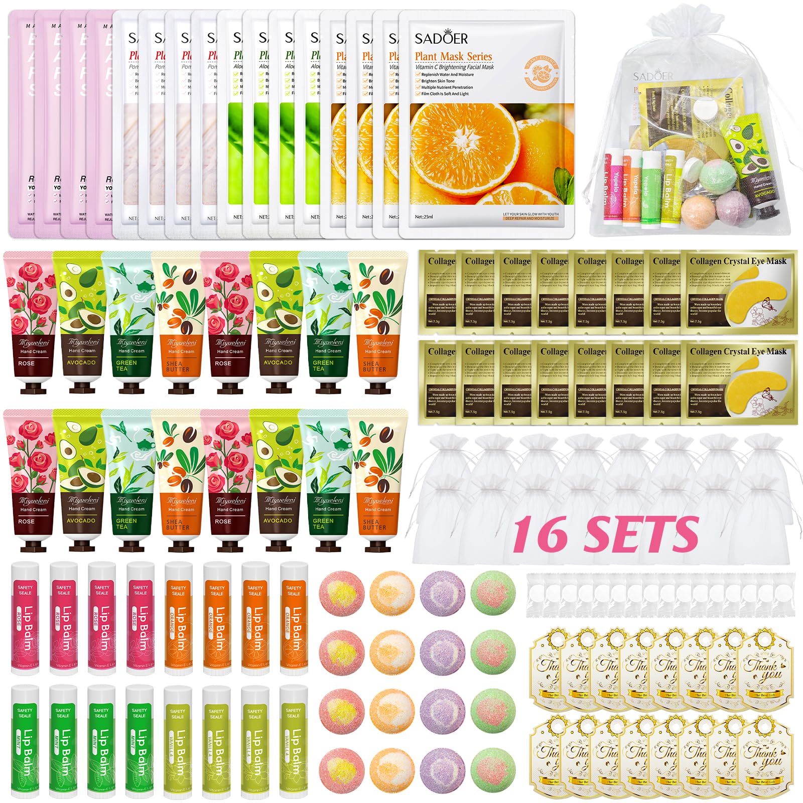 Yopela 128-Piece Spa Party Kit for Girls – Gift-Ready At-Home Pampering