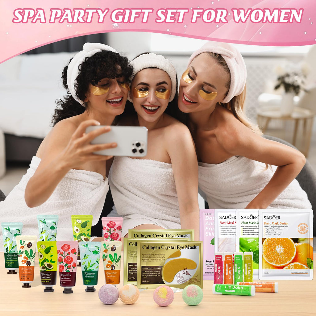 Yopela 128-Piece Spa Party Kit for Girls – Gift-Ready At-Home Pampering