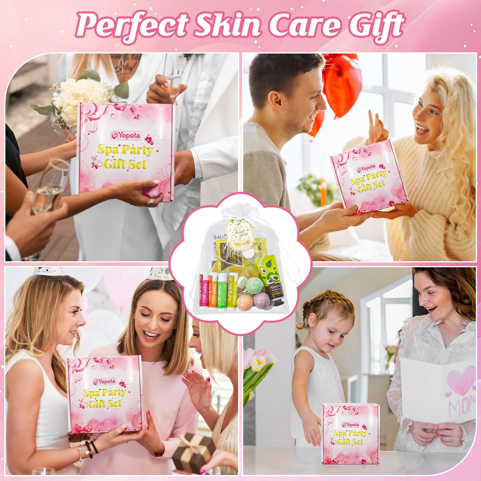 Yopela 128-Piece Spa Party Kit for Girls – Gift-Ready At-Home Pampering