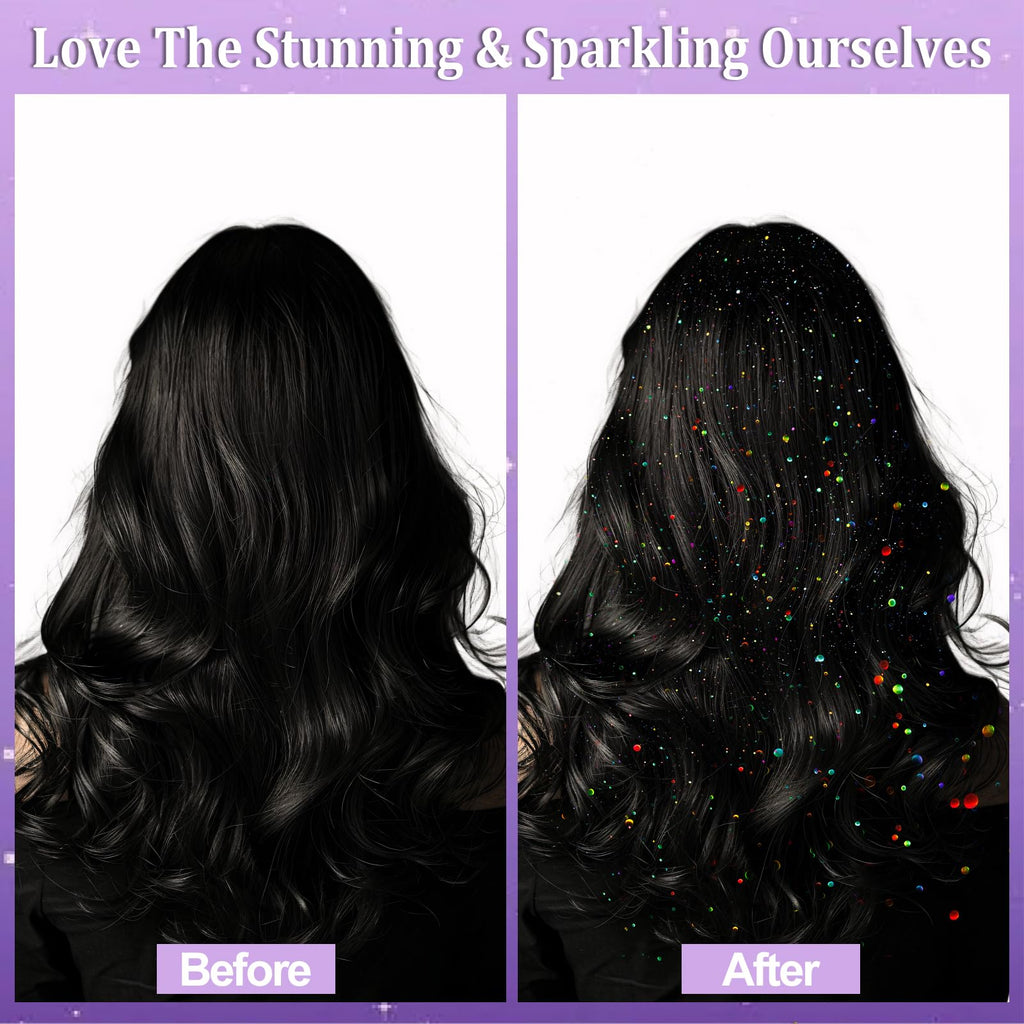 Yosca Body Glitter Spray 3-Pack – Silver Holographic Shine for Skin, Hair & Clothes