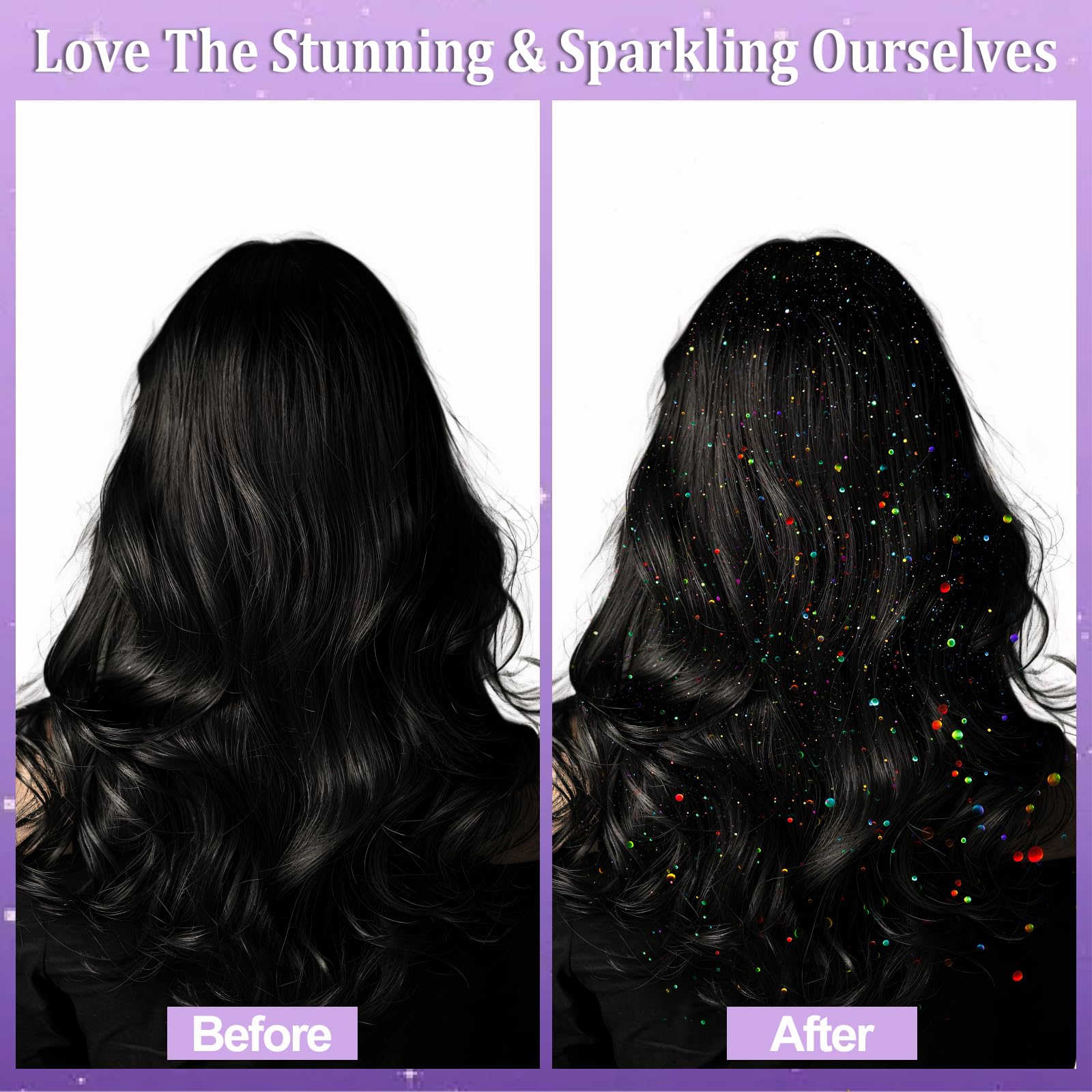Yosca Body Glitter Spray 3-Pack – Silver Holographic Shine for Skin, Hair & Clothes