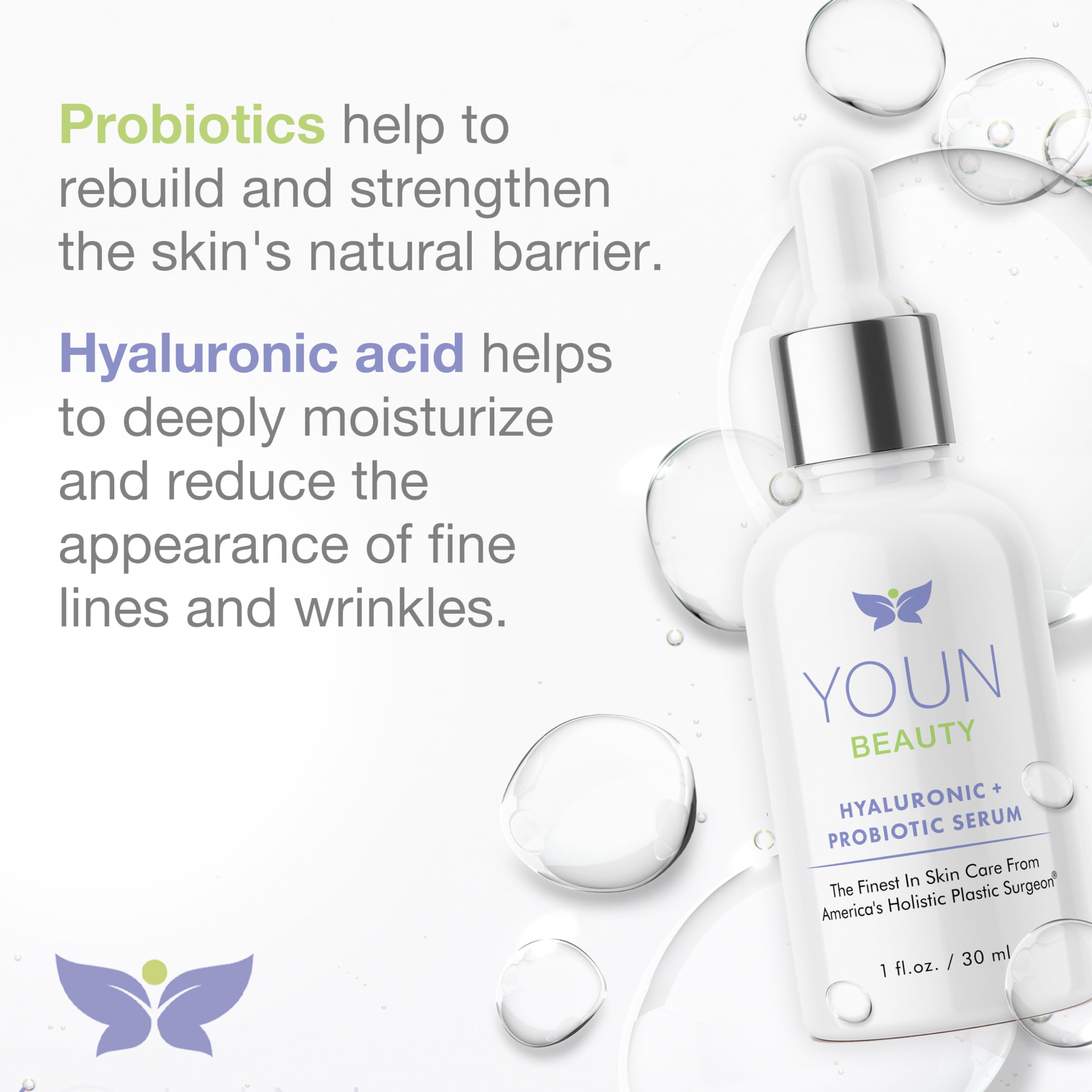 YOUN Beauty Hyaluronic + Probiotic Serum by Dr. Anthony Youn – 30 ml