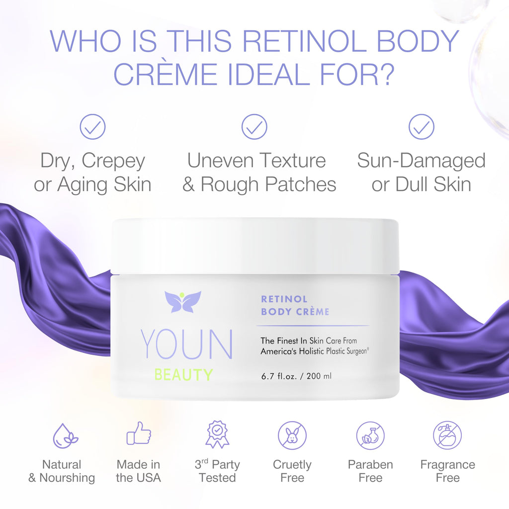 YOUN Beauty Retinol Body Creme by Dr. Anthony Youn | Firming & Hydrating Retinol Lotion for Body