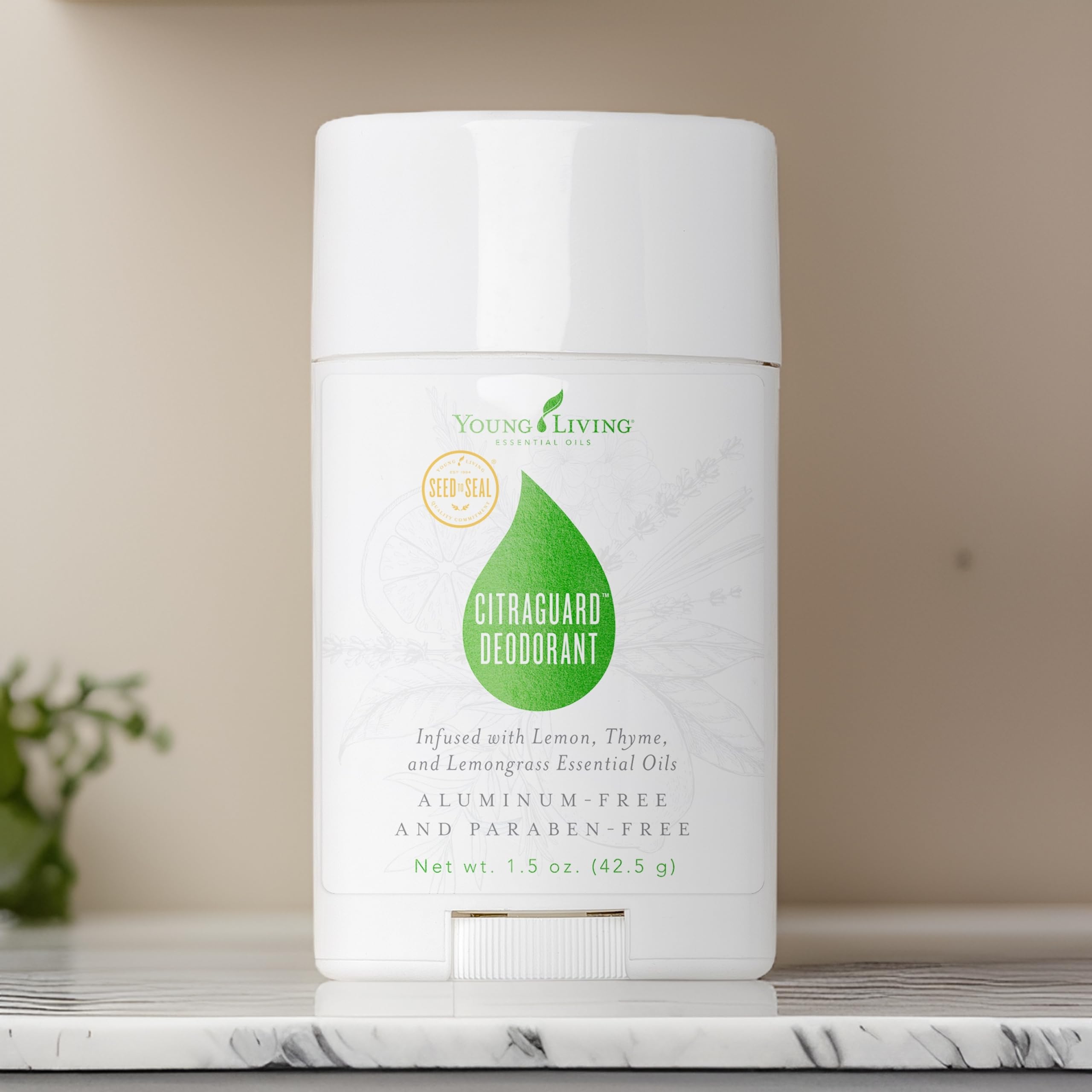 Young Living CitraGuard Deodorant 1.5 oz | Natural Odor Protection, Moisture-Absorbing & Vegan