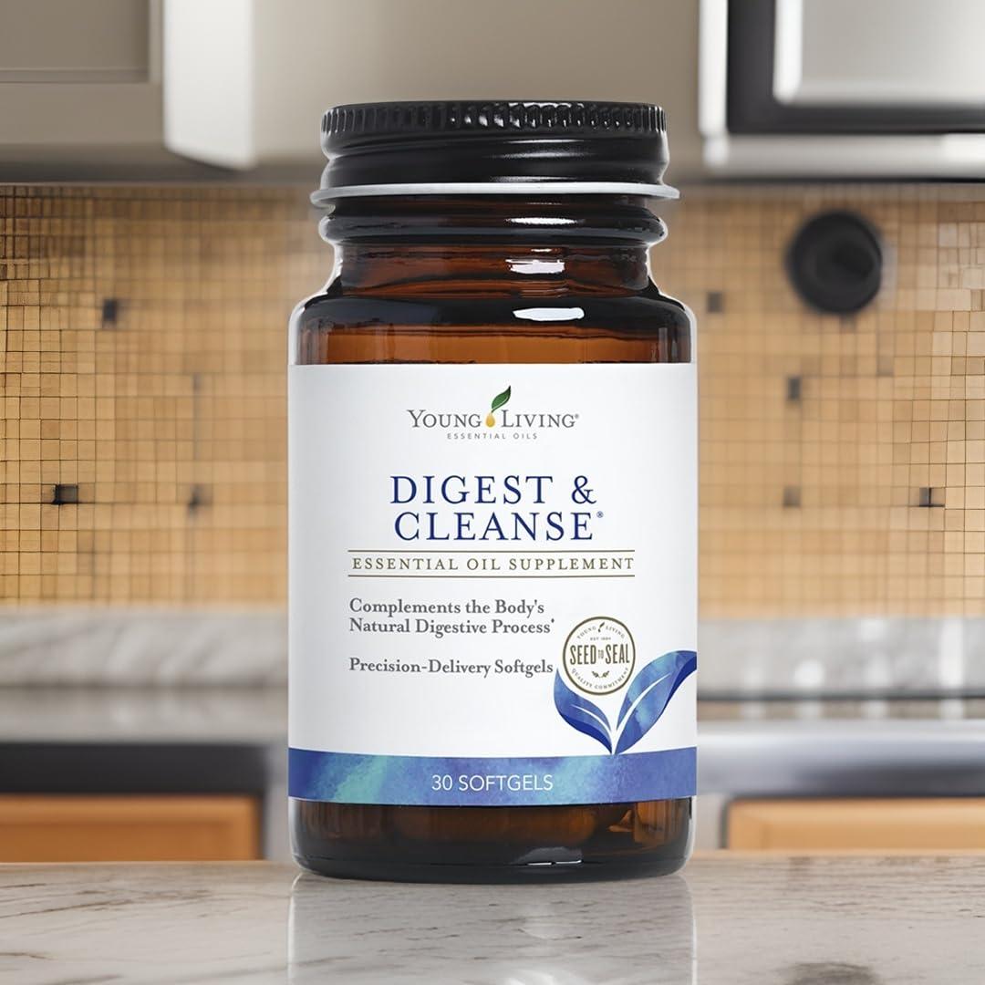 Young Living Digest & Cleanse: Premium Herbal Digestive Support Capsules