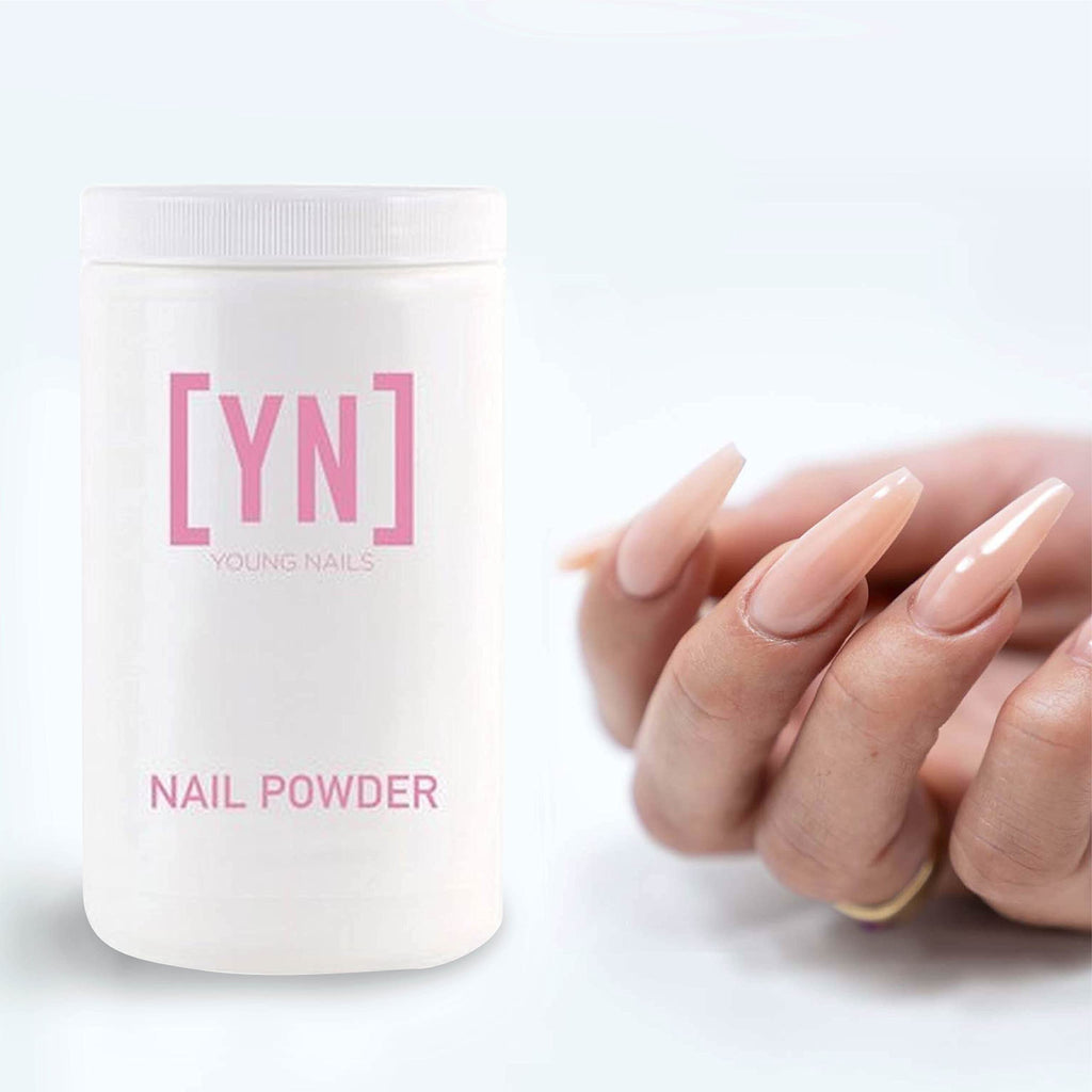 Young Nails Acrylic Core Powder – Self-Leveling Nail Powder, 660g, Clear/Nude/Pink/White
