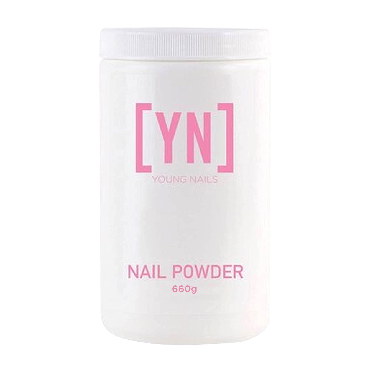 Young Nails Acrylic Core Powder – Self-Leveling Nail Powder, 660g, Clear/Nude/Pink/White