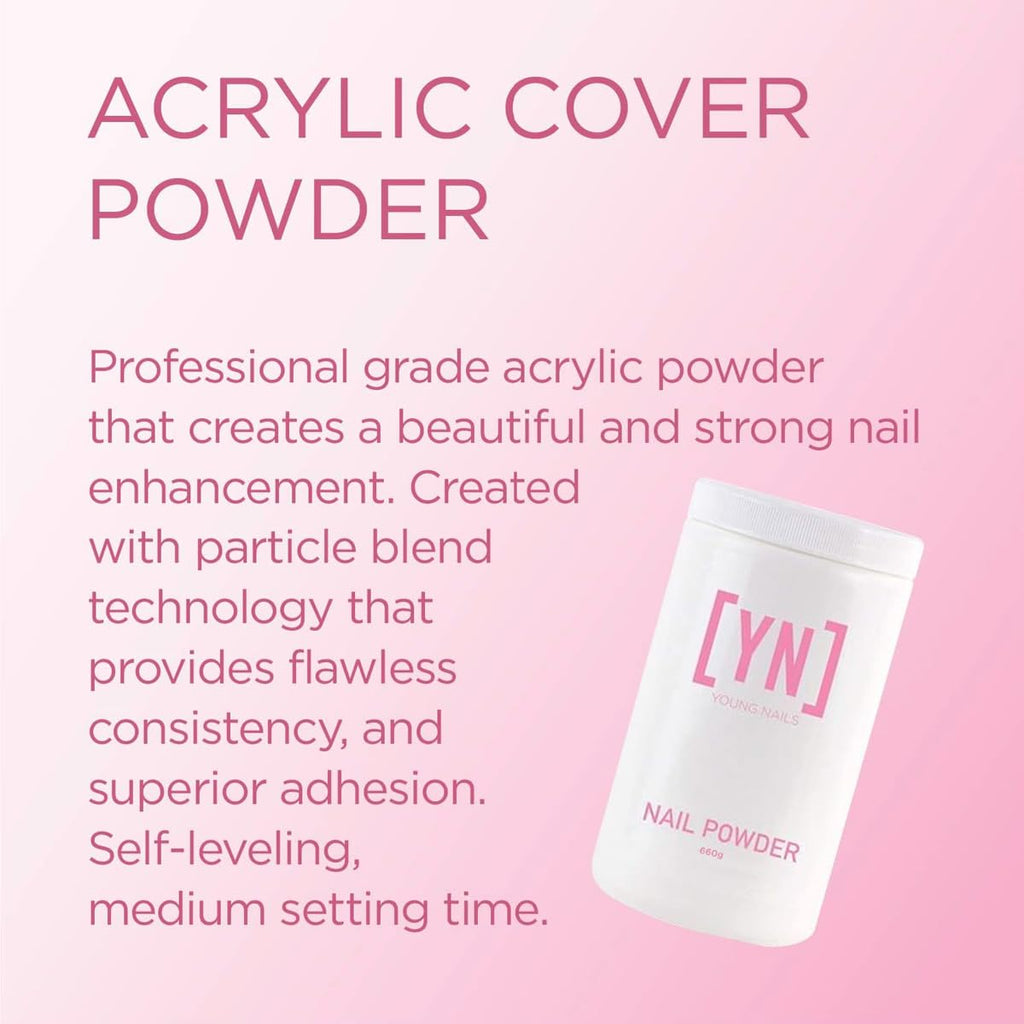 Young Nails Acrylic Cover Powder — Self-Leveling Nail Powder Cherry Blossom 660g | Professional Grade