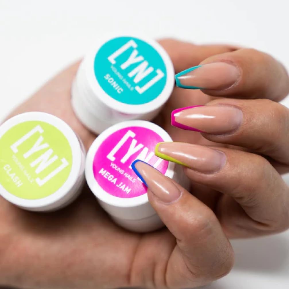 Young Nails Mission Control Gel Paint for Nail Art – Precision Gel Liner, 14 Rich Colors, 60s UV/LED Cure, 5g