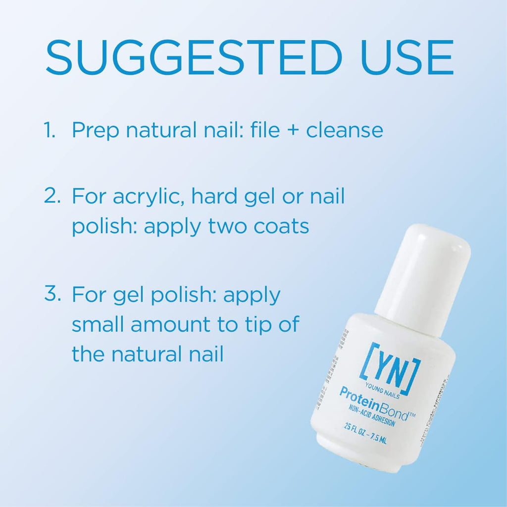 Young Nails Nail Protein Bond – Non-Acidic Bonding Primer for Gel, Acrylic & Polish (0.25 oz)