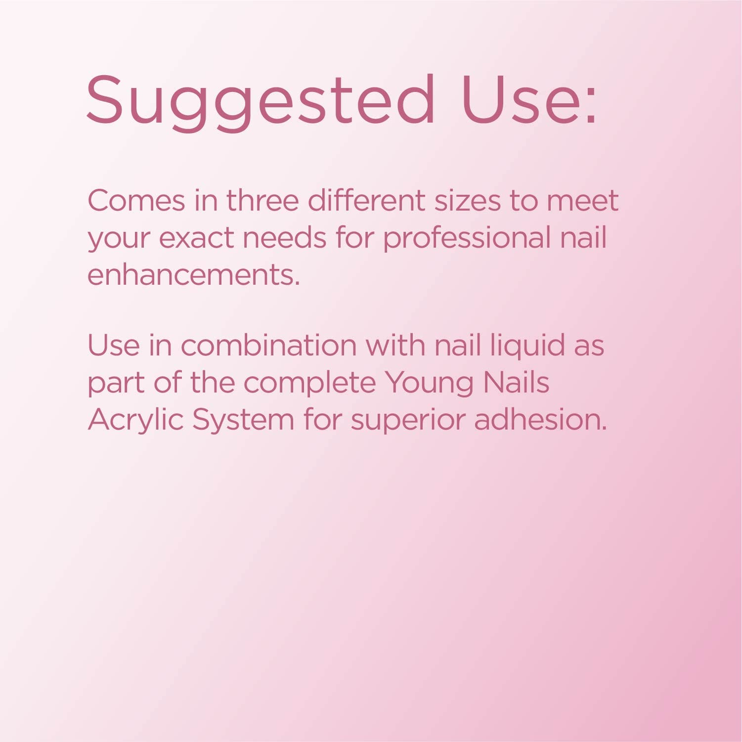 Young Nails Acrylic Cover Powder – Self-Leveling Nail Powder (Pink, 660g)