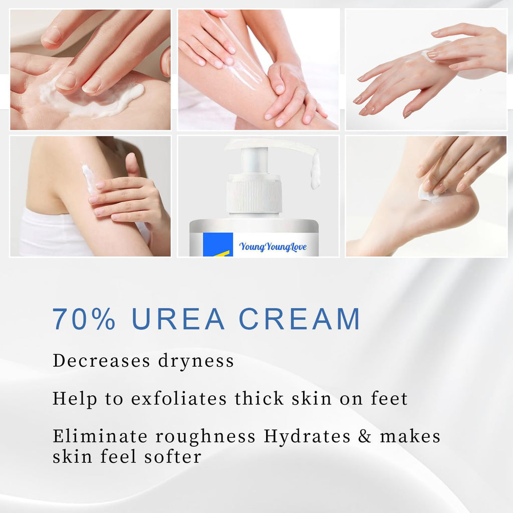 YOUNGYOUNGLOVE 70% Urea Cream with 2% Salicylic Acid – 10.1 oz