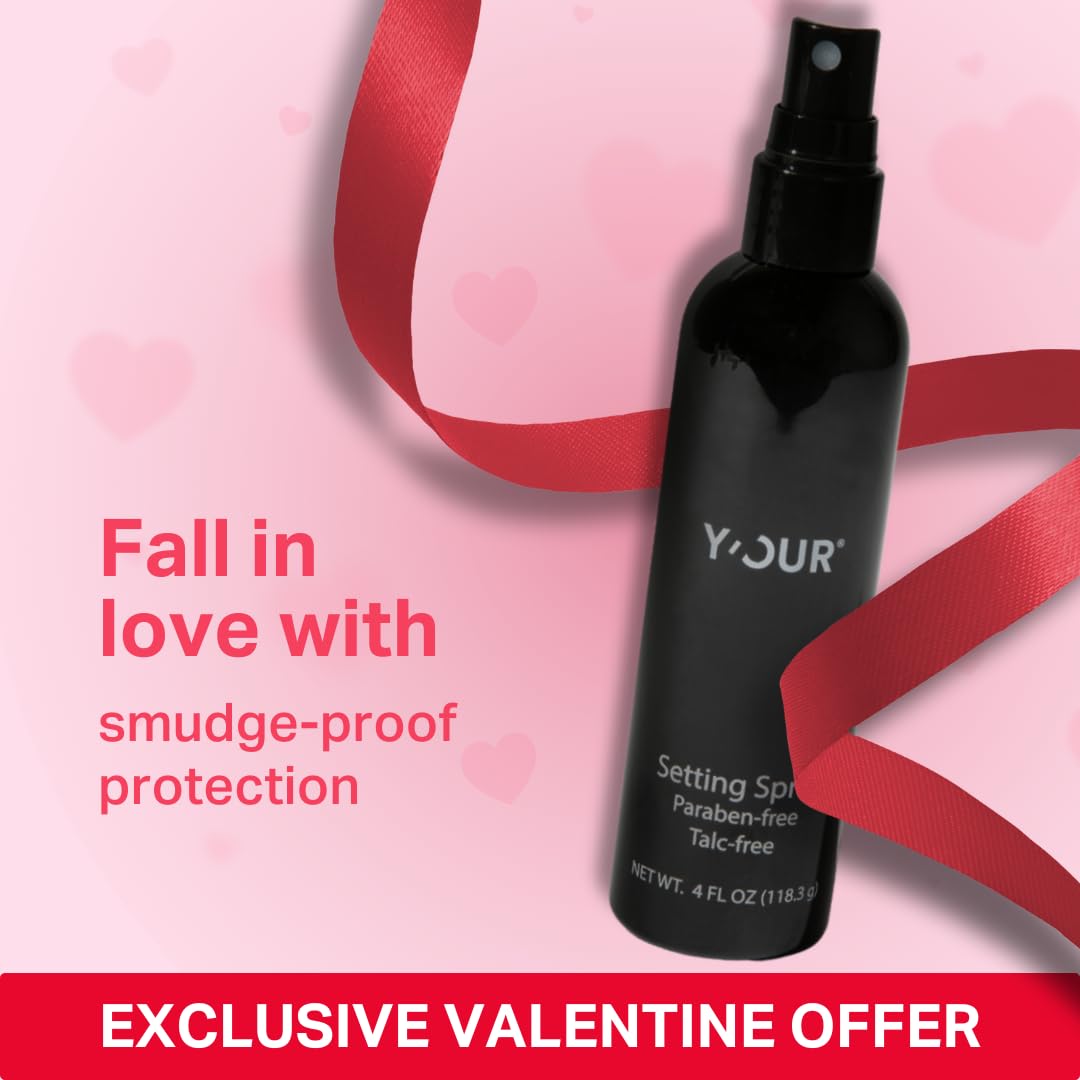 Y'OUR Silk Setting Spray: 16HR+ Makeup Lock | Alcohol-Free, Vegan Hydrating Finishing Mist