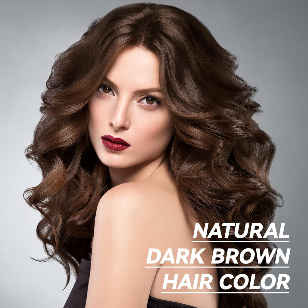 YOURTONE Dark Brown Hair Dye Shampoo 3-in-1 | Ammonia-Free Gray Coverage 16.9 fl oz
