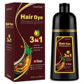 YOURTONE Chestnut Brown 3-in-1 Hair Dye Shampoo for Gray Coverage | Herbal Color 16.9 oz