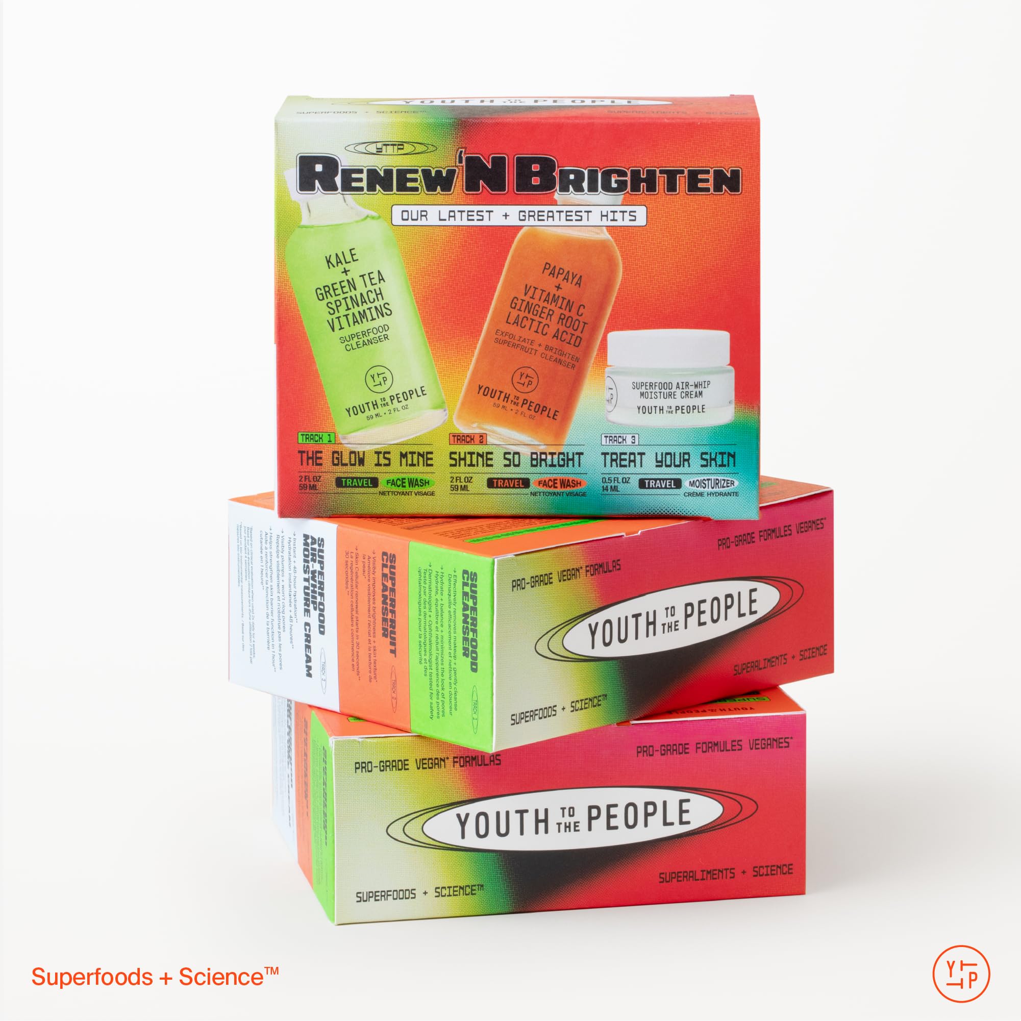 Youth To The People Renew N Brighten Skincare Giftset – Travel Mini 3-Pc Set