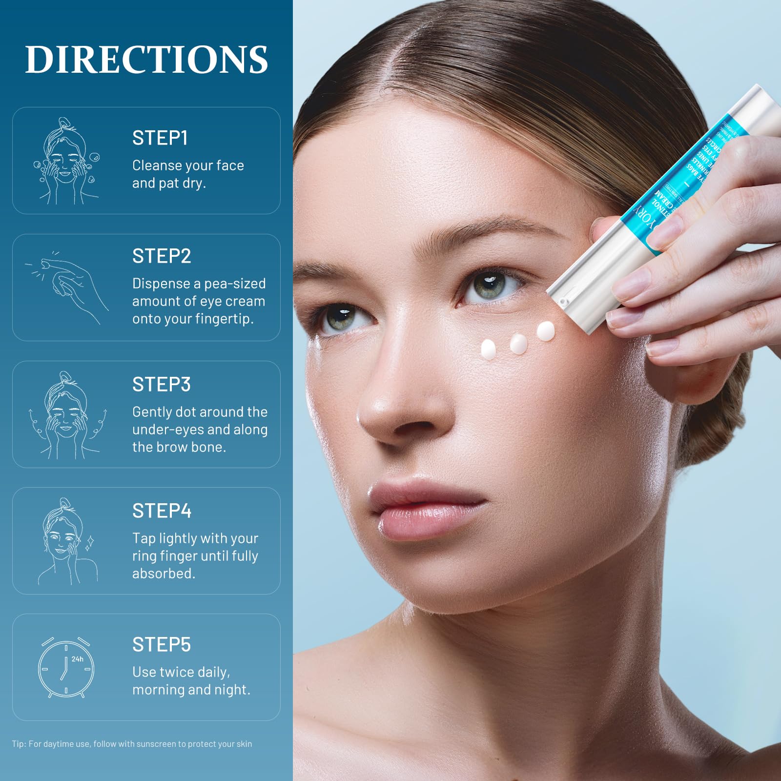 YOYORY Retinol Eye Cream – Brighten Under-Eye, Smooth Fine Lines & Puffiness (0.67 fl oz)