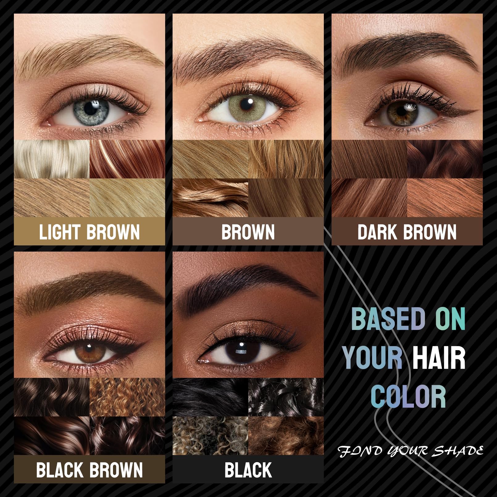 Yulinlon 9708 2-Tip Double-Ended Eyebrow Pen with Brush – Waterproof & Long-Lasting