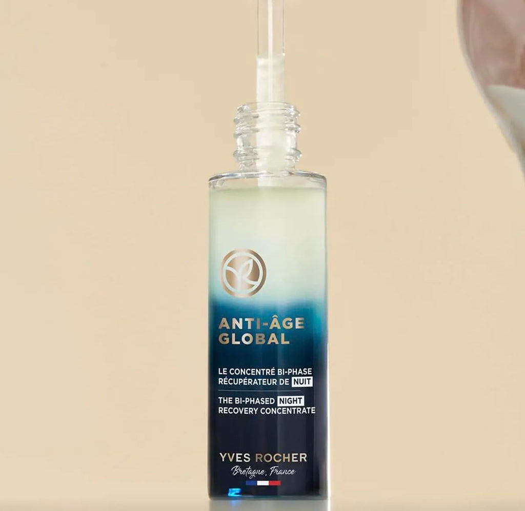 Yves Rocher Anti-Age Global Biphasic Night Restorative Serum – Mature Skin, 30 ml
