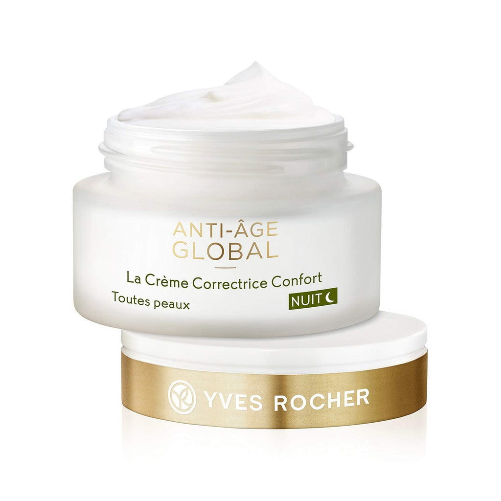 Yves Rocher Anti-Aging Comfort Night Cream – Smooth Skin & Radiance | 1.7 fl oz