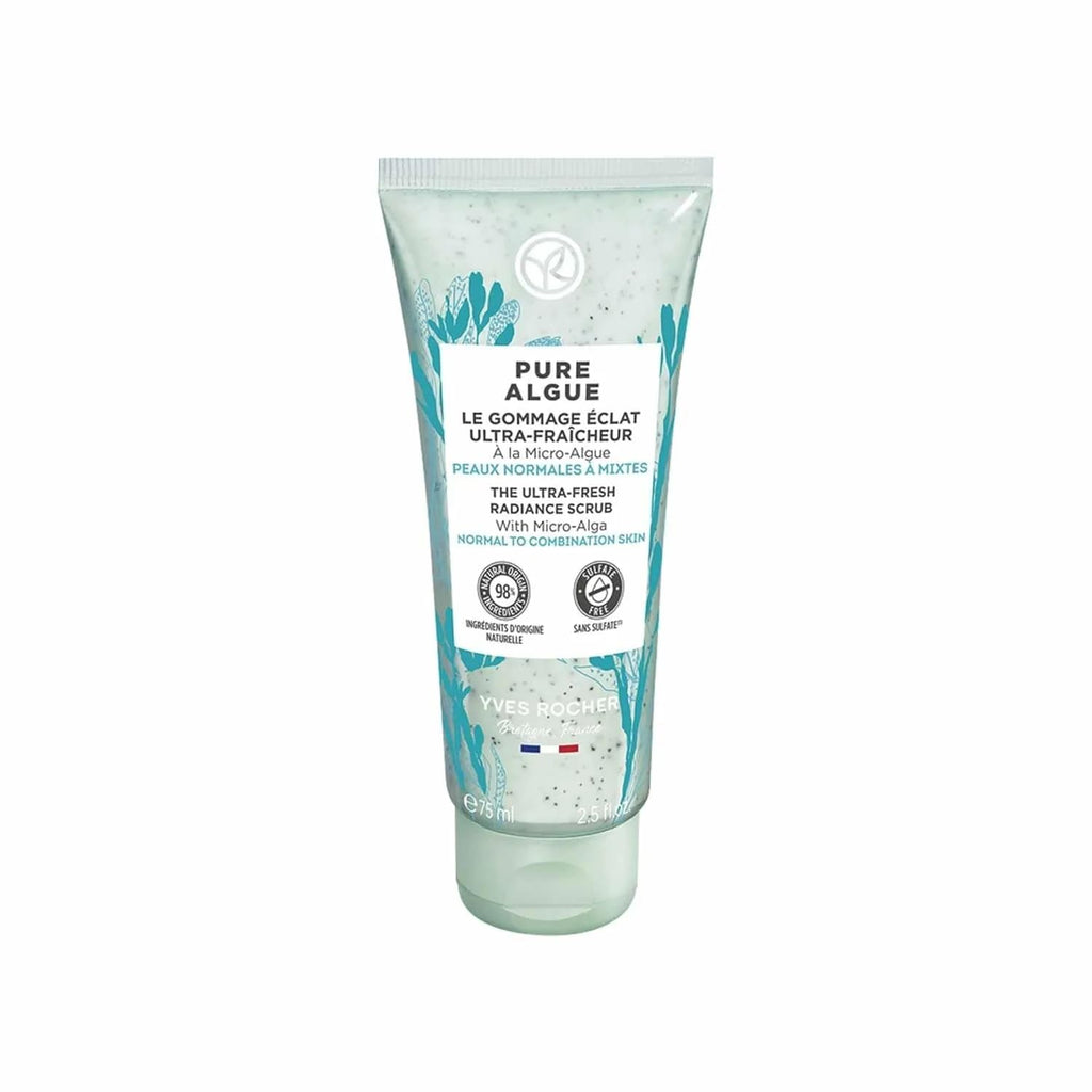 Yves Rocher Pure Algue Ultra-Fresh Facial Scrub – Radiant, Purified Skin (75 ml)