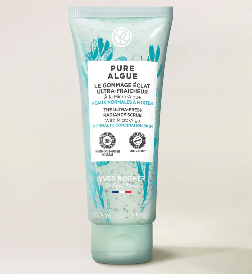 Yves Rocher Pure Algue Ultra-Fresh Facial Scrub – Radiant, Purified Skin (75 ml)