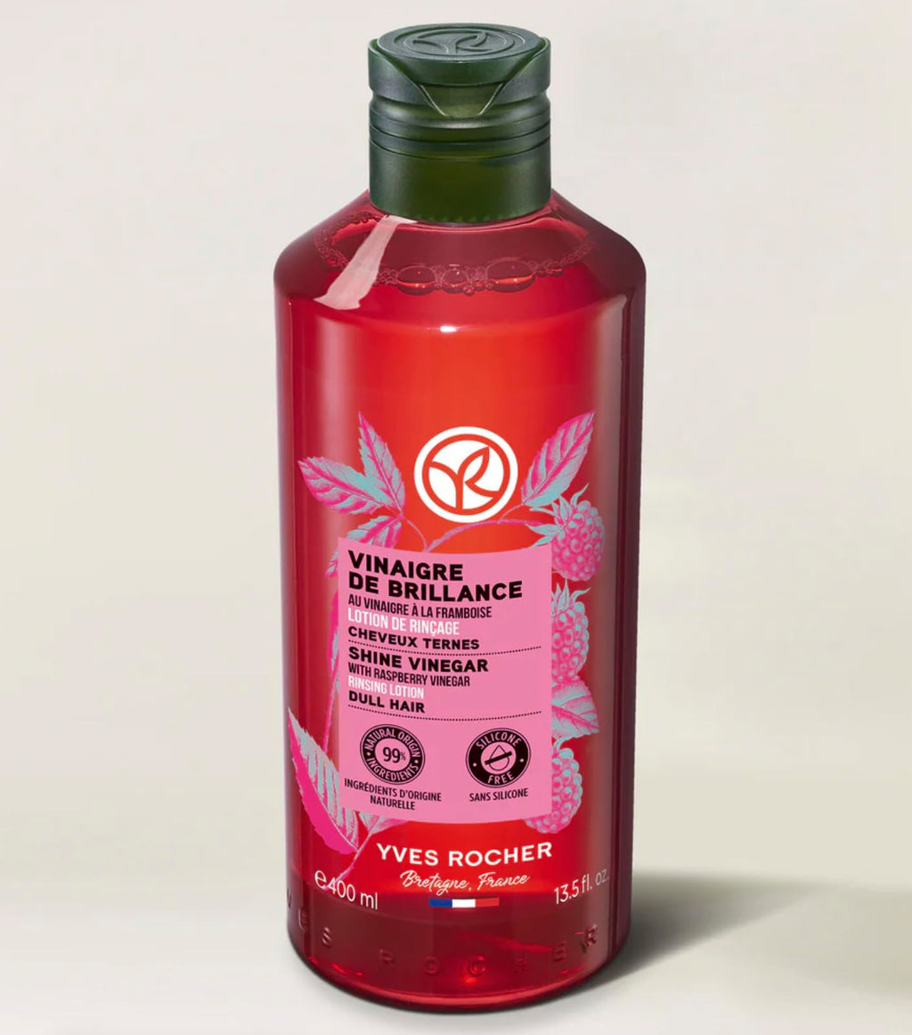 Yves Rocher Raspberry Shine Hair Vinegar – Final Rinse for Natural Shine 400 ml
