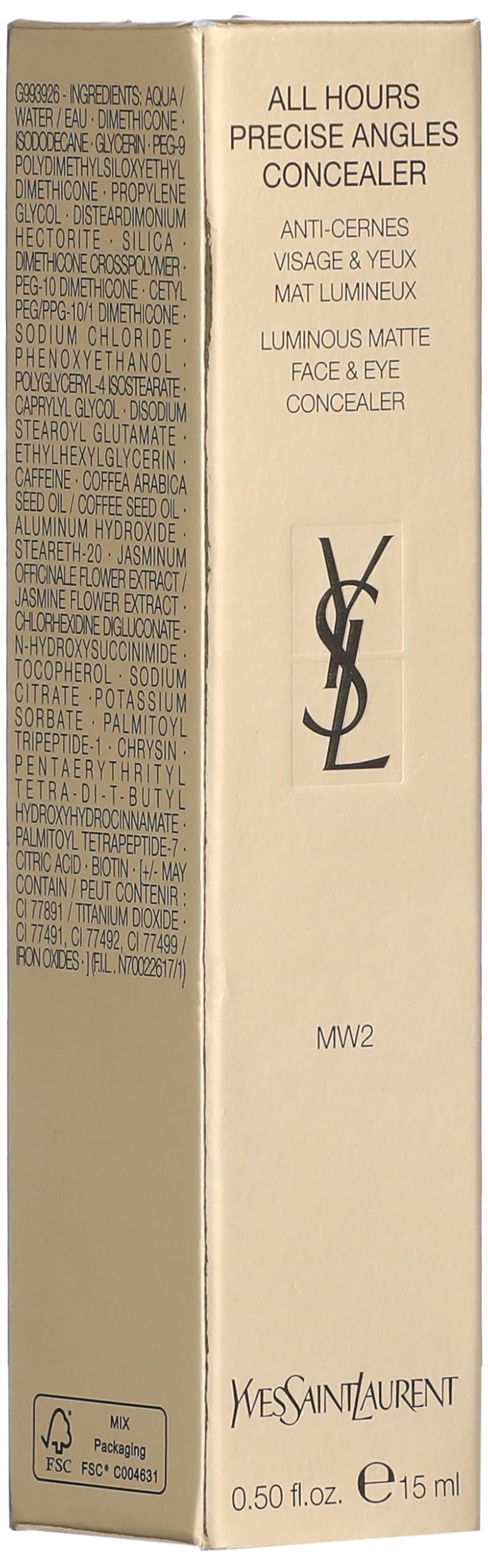 Yves Saint Laurent All Hours Creaseless Precise Angles Concealer MW2 | Full-Coverage, Long-Wear