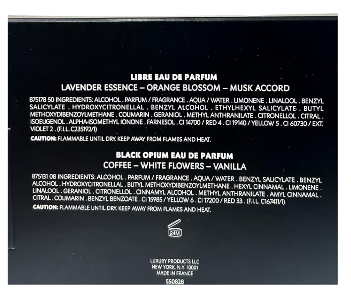 Yves Saint Laurent Black Opium & Libre Mini Travel Size Set – 2x 7.5 ml Fragrance Samples