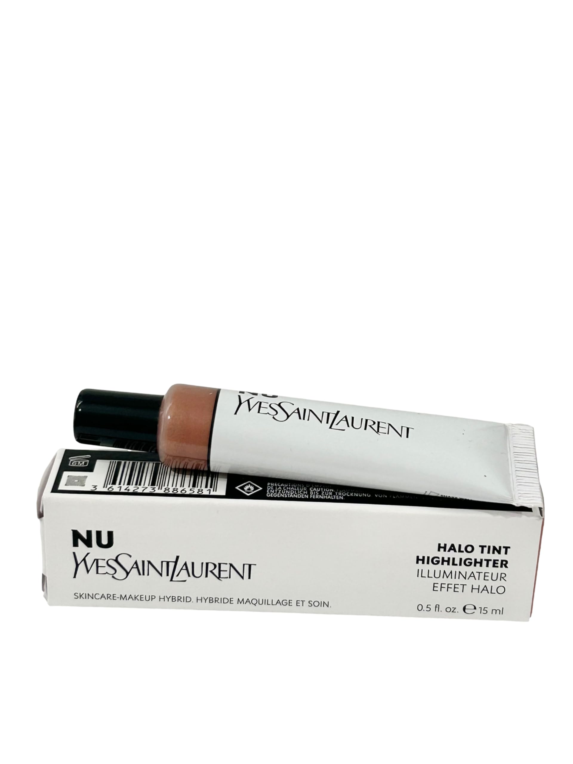 Yves Saint Laurent NU GOLD Halo Tint Highlighter – Lightweight Glow Skincare Makeup 0.5 fl oz / 15 ml