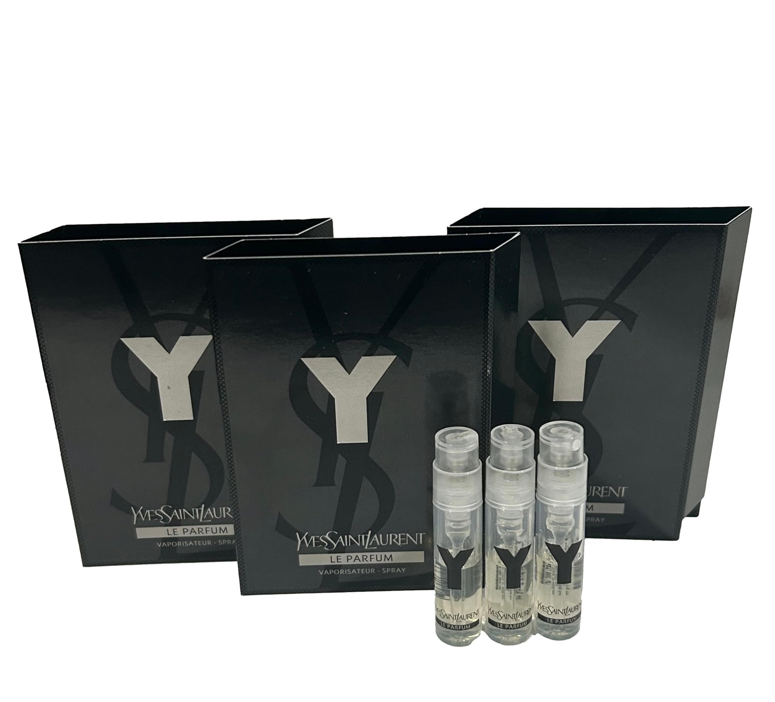 Yves Saint Laurent Y Men LE PARFUM Sample Set — 3 Travel Vials, 1.2 ml Each