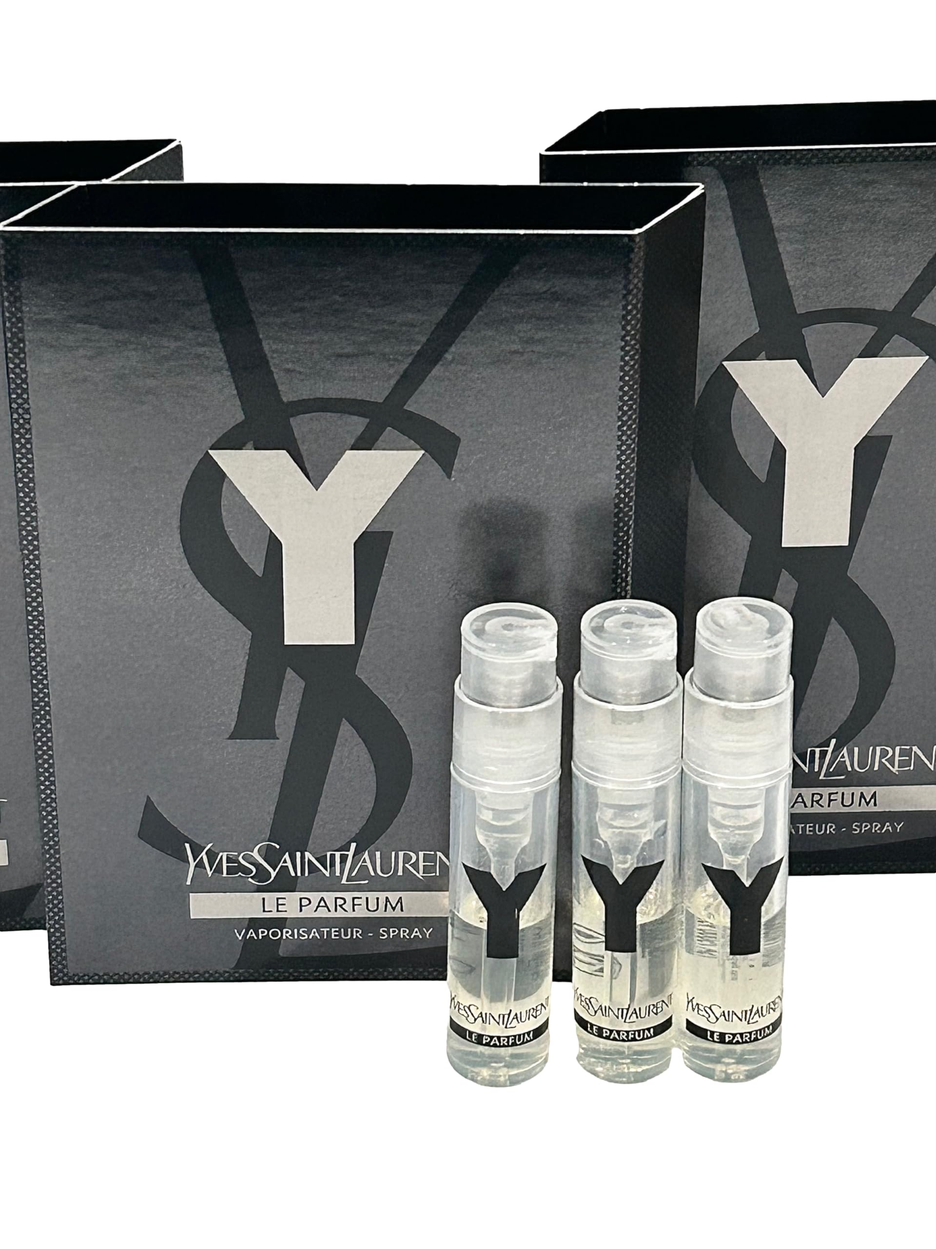 Yves Saint Laurent Y Men LE PARFUM Sample Set — 3 Travel Vials, 1.2 ml Each