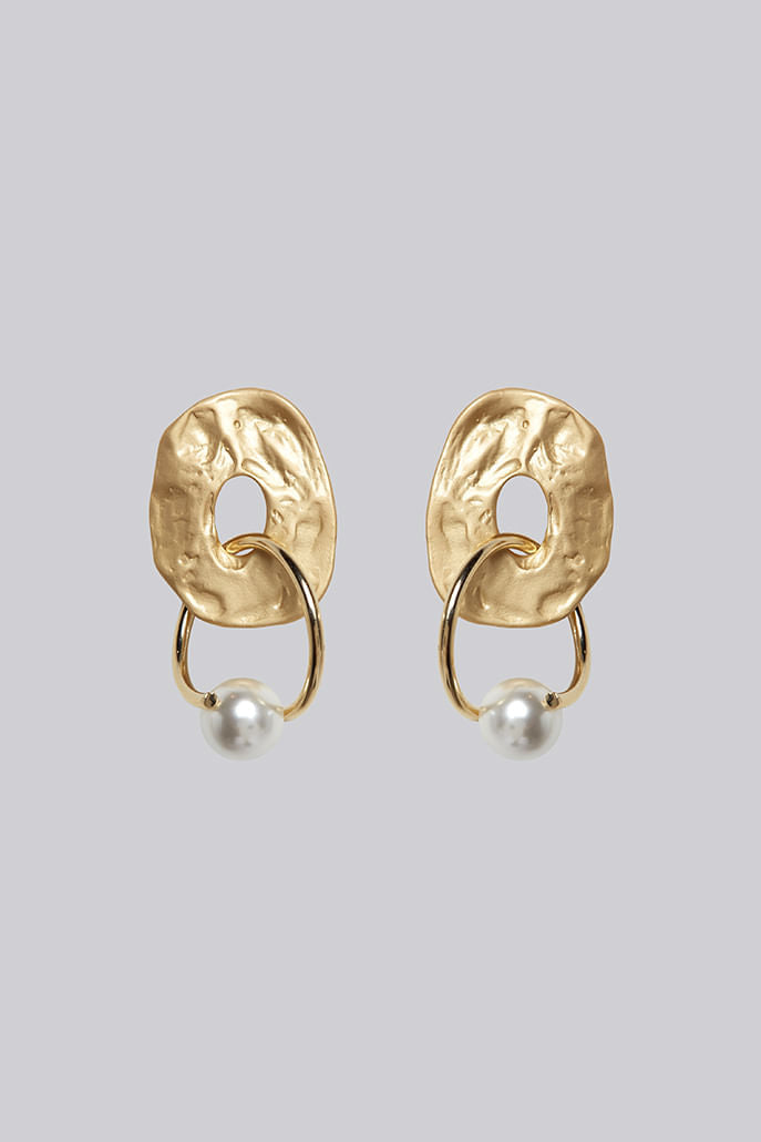 Louche Zane Pearl Pendant Earring