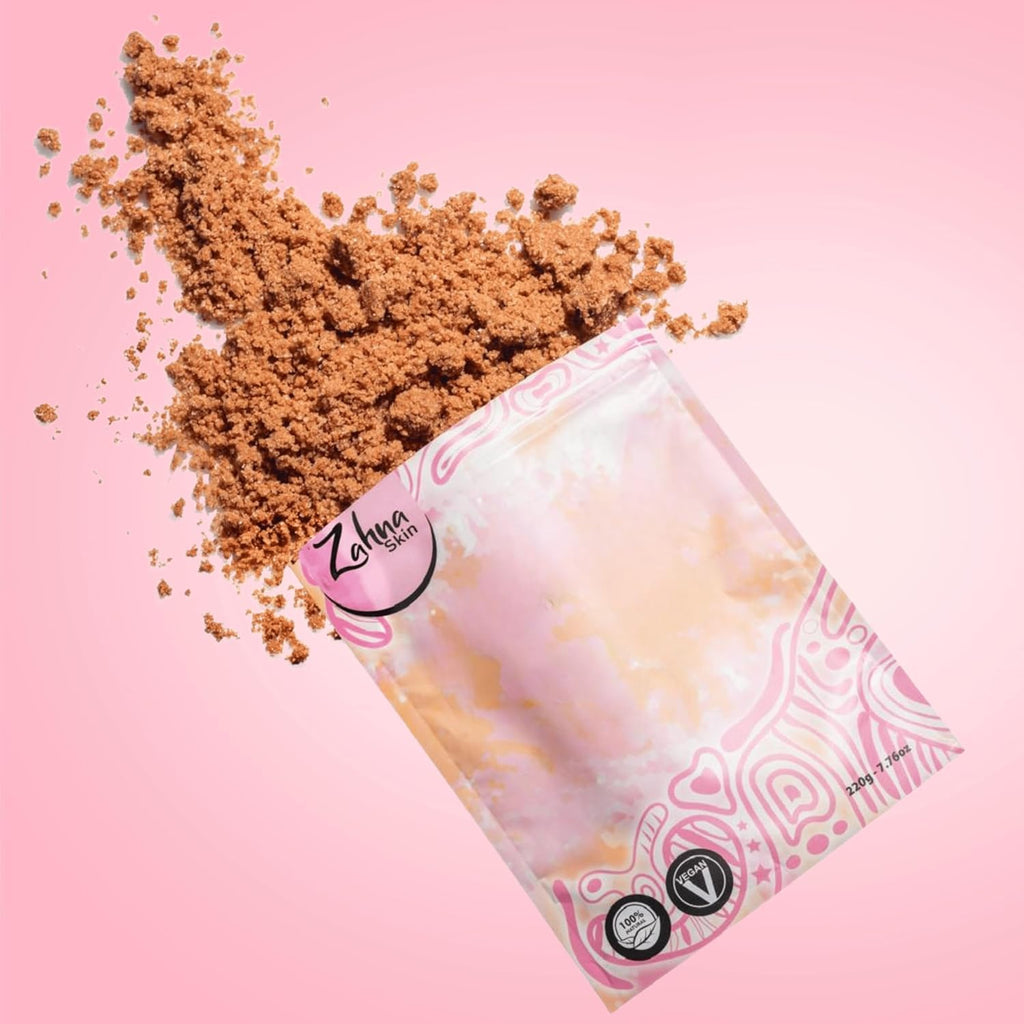 Zahna Skin Pink Himalayan Exfoliating Body Scrub – 100% Natural & Vegan for Women