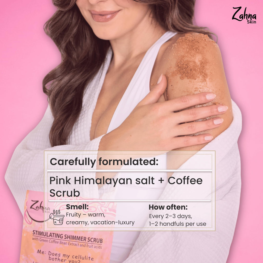 Zahna Skin Pink Himalayan Exfoliating Body Scrub – 100% Natural & Vegan for Women