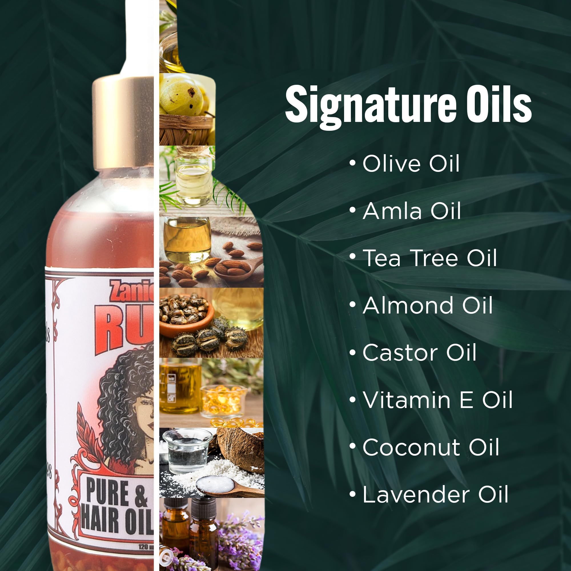Zanichigo Ruby Hair Oil – Fenugreek Strengthening Serum for Dry, Damaged Hair | 2 oz