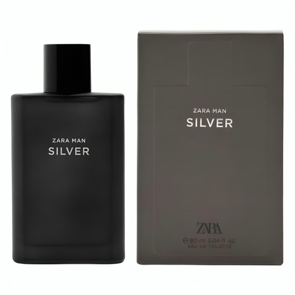ZARA Man Silver EDT for Men – Fresh Citrus, Jasmine & Patchouli, 90 ml