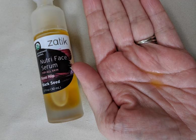 Zatik Naturals Nutri Face Serum – Rose Hip & Black Seed Oil, USDA Organic, Vegan & pH Balanced