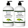 Zatural Neem Shampoo & Conditioner Kit for Sensitive Scalp – Nourish & Balance (16oz each)
